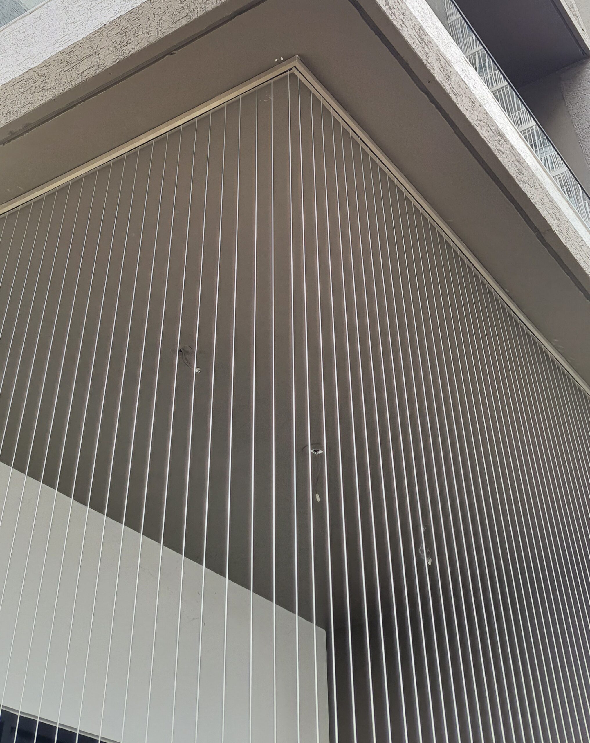 Balcony invisible grill installation